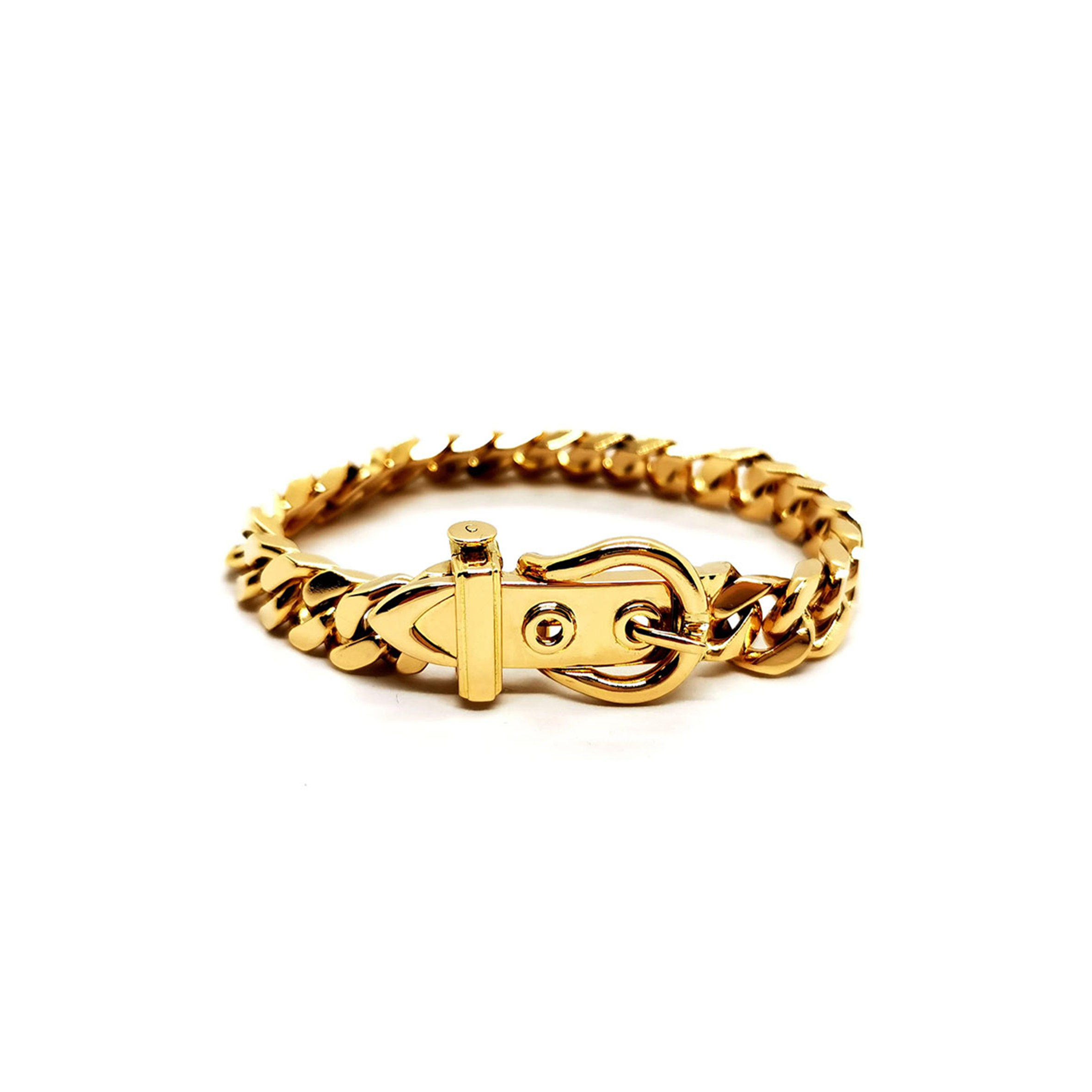 H**mes belt bracelet yellow gold